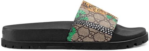 gucci bengal slides|Gucci wedge sandal.